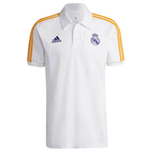 Polo Real Madrid 2021-2022 Weiß Günstige Fußballtrikots